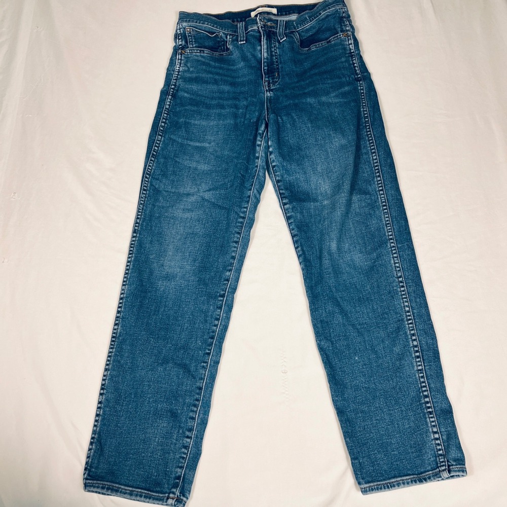 Madewell Roadtripper Stovepipe High Rise Straight Leg Blue Jeans Size 28 - Picture 2 of 8